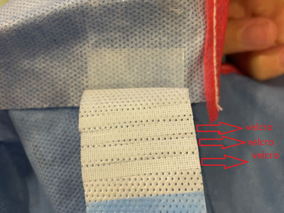 Cinta adhesiva para cuello no tejida
